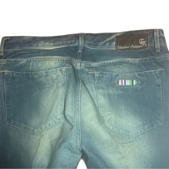 “RARE” Christian Audigier Men's Denim Jeans 34/34 - Picture 4 of 13
